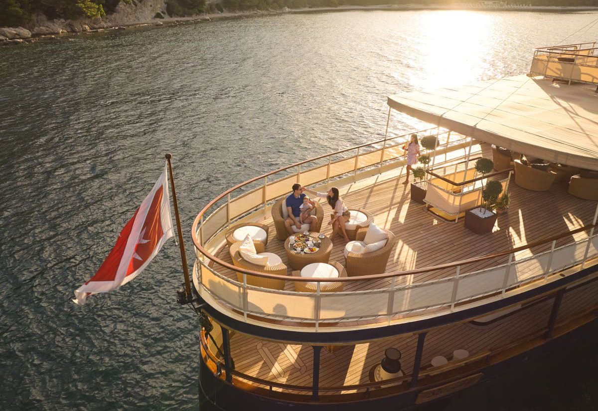 Luxury Superyacht Seagull II cruising the Adriatic near Split, Croatia